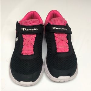 Toddler size 10 - champion shoes black & pink
